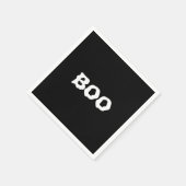 Serviette En Papier Papier d'Halloween noir et blanc éffrayant (Coin)