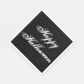 Serviette En Papier Papier d'Halloween noir Napkin (Coin)
