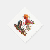 Serviette En Papier Papier d'Halloween Vampire Martini (Coin)