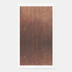 Serviette En Papier Papier d'hôte en bois Faux Brown foncé Napkin