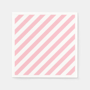 Serviette En Papier Papier diagonal à grandes dimensions rose et blanc