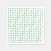 Serviette En Papier Papier Diamant Blanc Vert Napkin (Devant)