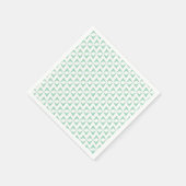 Serviette En Papier Papier Diamant Blanc Vert Napkin (Coin)