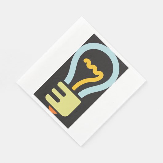 Serviette En Papier Papier d'icône en forme d'ampoule (Coin)