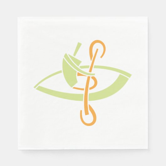 Serviette En Papier Papier d'illustration Canoéiste serviettes (Devant)