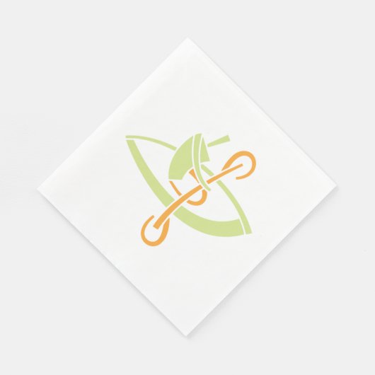 Serviette En Papier Papier d'illustration Canoéiste serviettes (Coin)