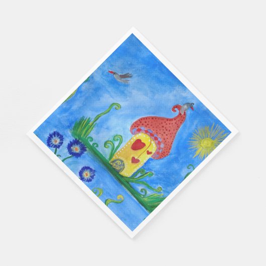 Serviette En Papier Papier d'illustration Whimsical pour enfant servie (Coin)