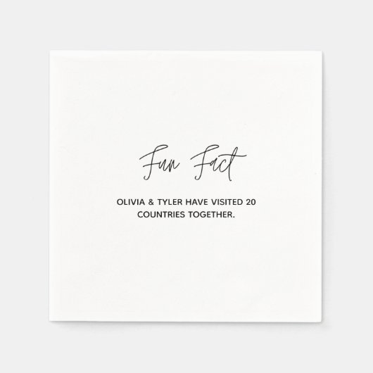 Serviette En Papier Papier d'information simple Mariage amusant Napkin (Devant)