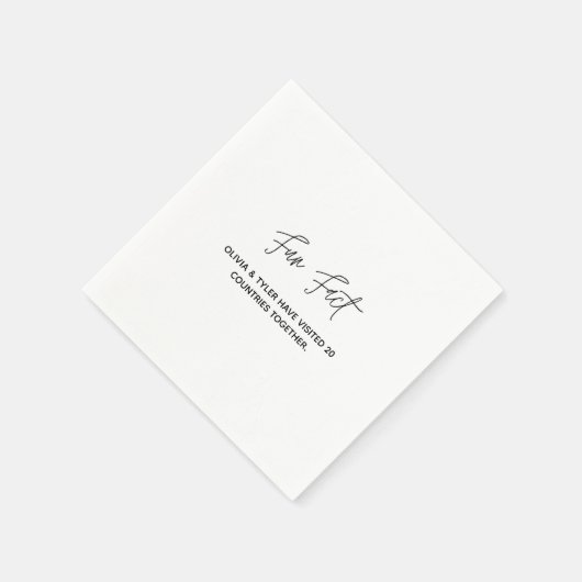 Serviette En Papier Papier d'information simple Mariage amusant Napkin (Coin)