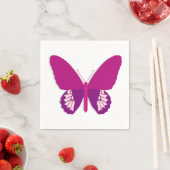 Serviette En Papier Papier d'insectes papillon rose serviettes (En situation)