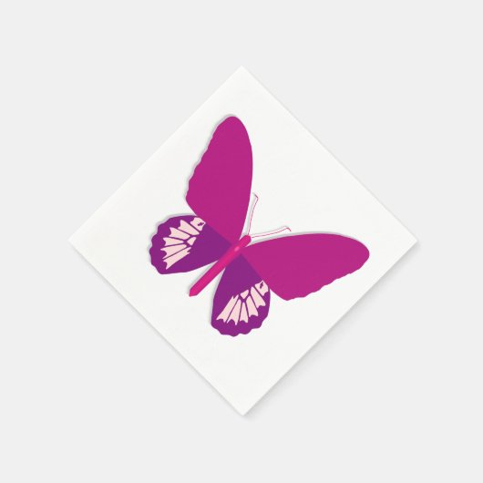 Serviette En Papier Papier d'insectes papillon rose serviettes (Coin)
