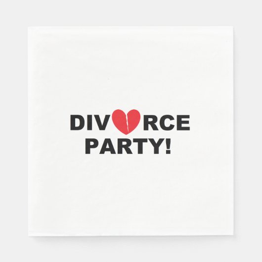 Serviette En Papier Papier "Divorce Party" (Devant)