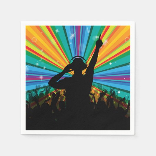 Serviette En Papier Papier DJ de musique (Devant)