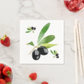 Serviette En Papier Papier d'olives noires méditerranéennes (En situation)