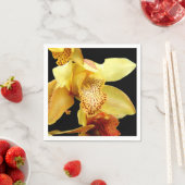 Serviette En Papier Papier d'orchidée jaune pâle (En situation)