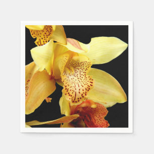 Serviette En Papier Papier d'orchidée jaune pâle