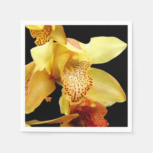 Serviette En Papier Papier d'orchidée jaune pâle (Devant)