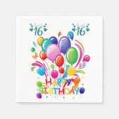 Serviette En Papier Papier, Doux 16 Joyeux Anniversaire (Devant)