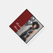 Serviette En Papier papier doux 16 parties serviette rouge noir (Coin)