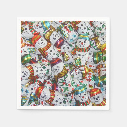 Serviette En Papier Papier doux Snowmen (Devant)