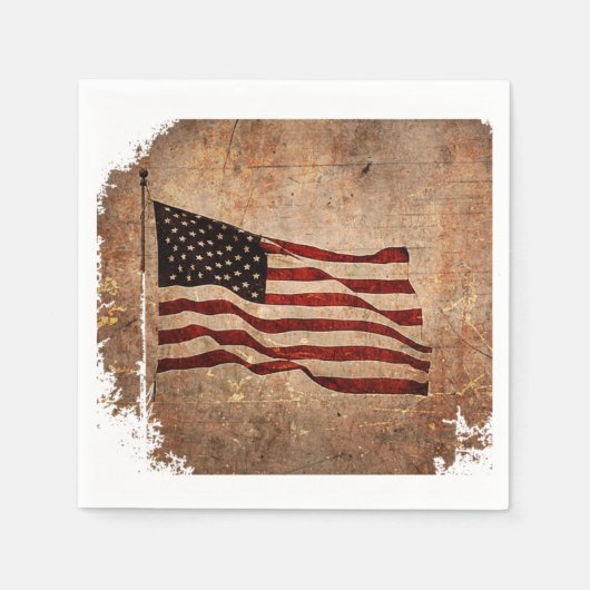 Serviette En Papier Papier drapeau américain Napkin (Devant)