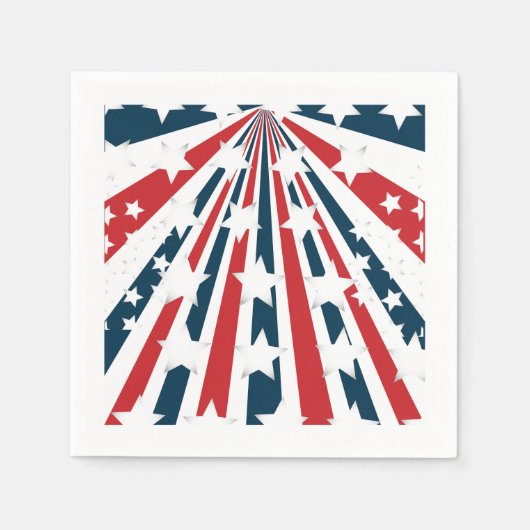 Serviette En Papier Papier Drapeau Américain Stylisé serviettes (Devant)