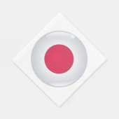 Serviette En Papier Papier Drapeau rond Japon (Coin)