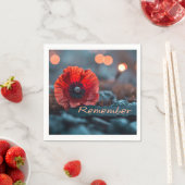 Serviette En Papier Papier du jour du Souvenir Napkin (En situation)