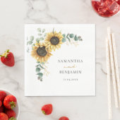 Serviette En Papier Papier du mariage floral (En situation)