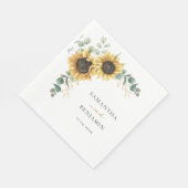 Serviette En Papier Papier du mariage floral (Coin)