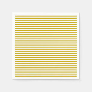 Serviette En Papier Papier du parti motif jaune moutarde rayures blanc