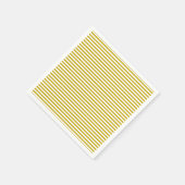 Serviette En Papier Papier du parti motif jaune moutarde rayures blanc (Coin)