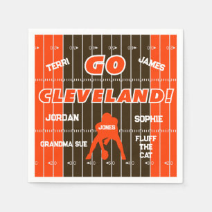 Serviette En Papier Papier du ventilateur de football Cleveland Napkin