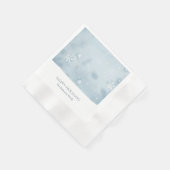 Serviette En Papier Papier Dusty Blue Snowflake Napkin (Coin)