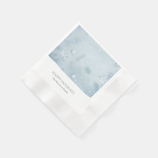 Serviette En Papier Papier Dusty Blue Snowflake Napkin (Coin)