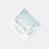 Serviette En Papier Papier Dusty Blue Snowflake Napkin (Coin)