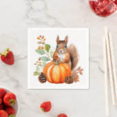 Serviette En Papier Papier écureuil d'automne (En situation)