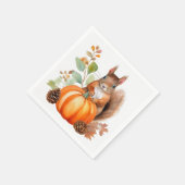 Serviette En Papier Papier écureuil d'automne (Coin)