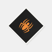 Serviette En Papier Papier éffrayant noir orange d'Halloween (Coin)