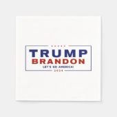 Serviette En Papier Papier électoral Trump Brandon 2024™ (Devant)