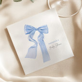 Serviette En Papier Papier élégant Baby shower Bleu Bow