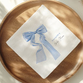 Serviette En Papier Papier élégant Baby shower Bleu Bow