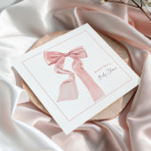 Serviette En Papier Papier élégant Baby shower Bow rose
