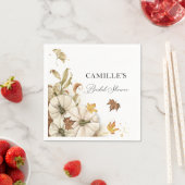 Serviette En Papier Papier Élégant pour Mariage de Citrouille Blanche (En situation)