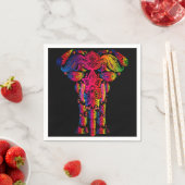 Serviette En Papier Papier éléphant coloré serviettes (En situation)