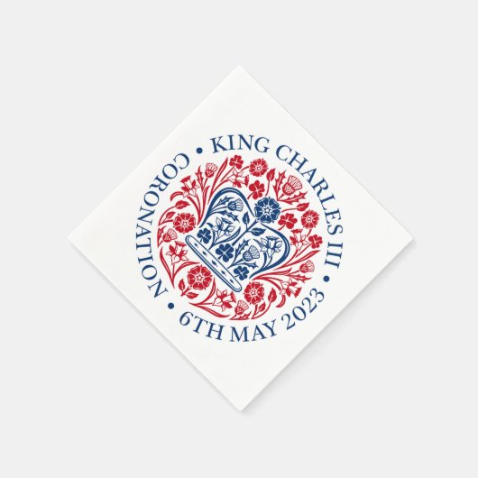 Serviette En Papier Papier Emblème King Charles III Coronation (Coin)