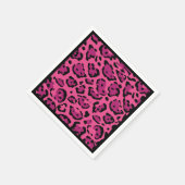 Serviette En Papier Papier Empreinte de léopard rose chaud Napkin (Coin)