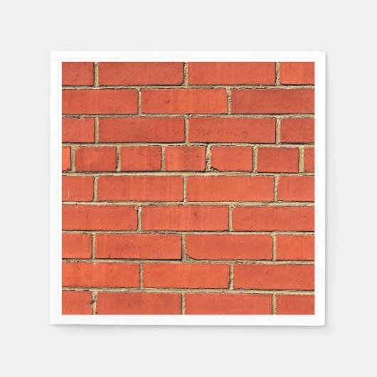 Serviette En Papier Papier en brique rouge classique Napkin (Devant)