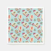 Serviette En Papier Papier en carreaux Mahjong Dragon (Devant)