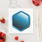 Serviette En Papier Papier en forme Hexagon bleu (En situation)
